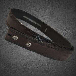 Vintage Leather Jack Daniels belt buckle belt